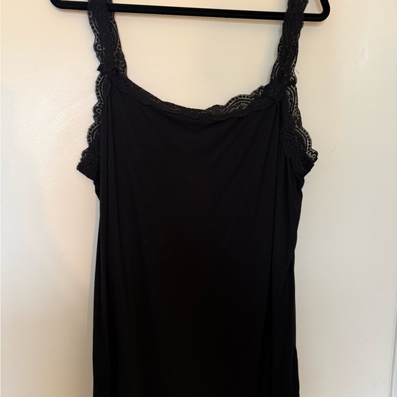 Sejour Never Worn Black Lace Trim Tank in Size 3X - Picture 4 of 6